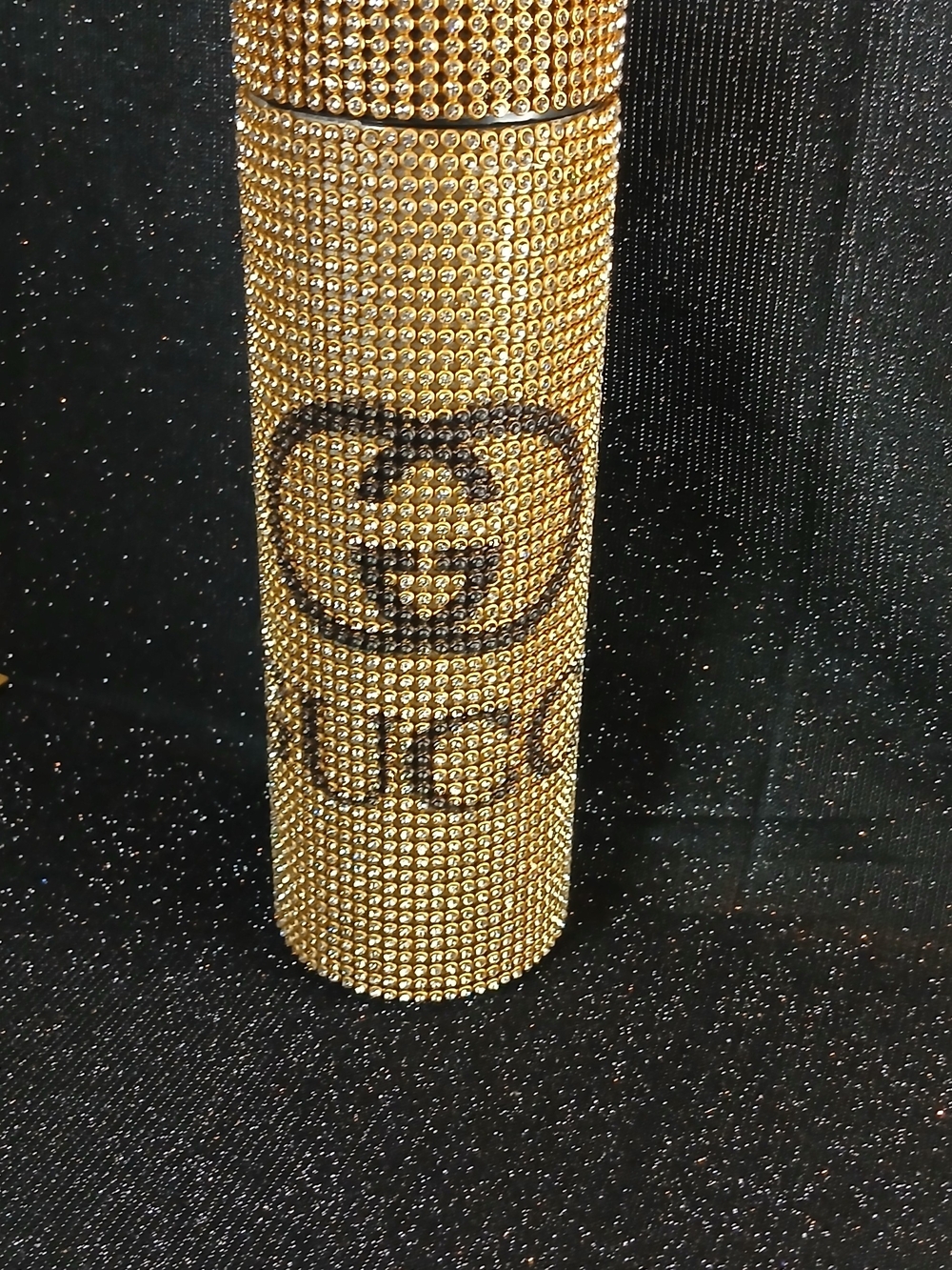 Gucci Beauty Gold Bling  Embellished Thermos Hot & Cold RemoveableTea Infuser